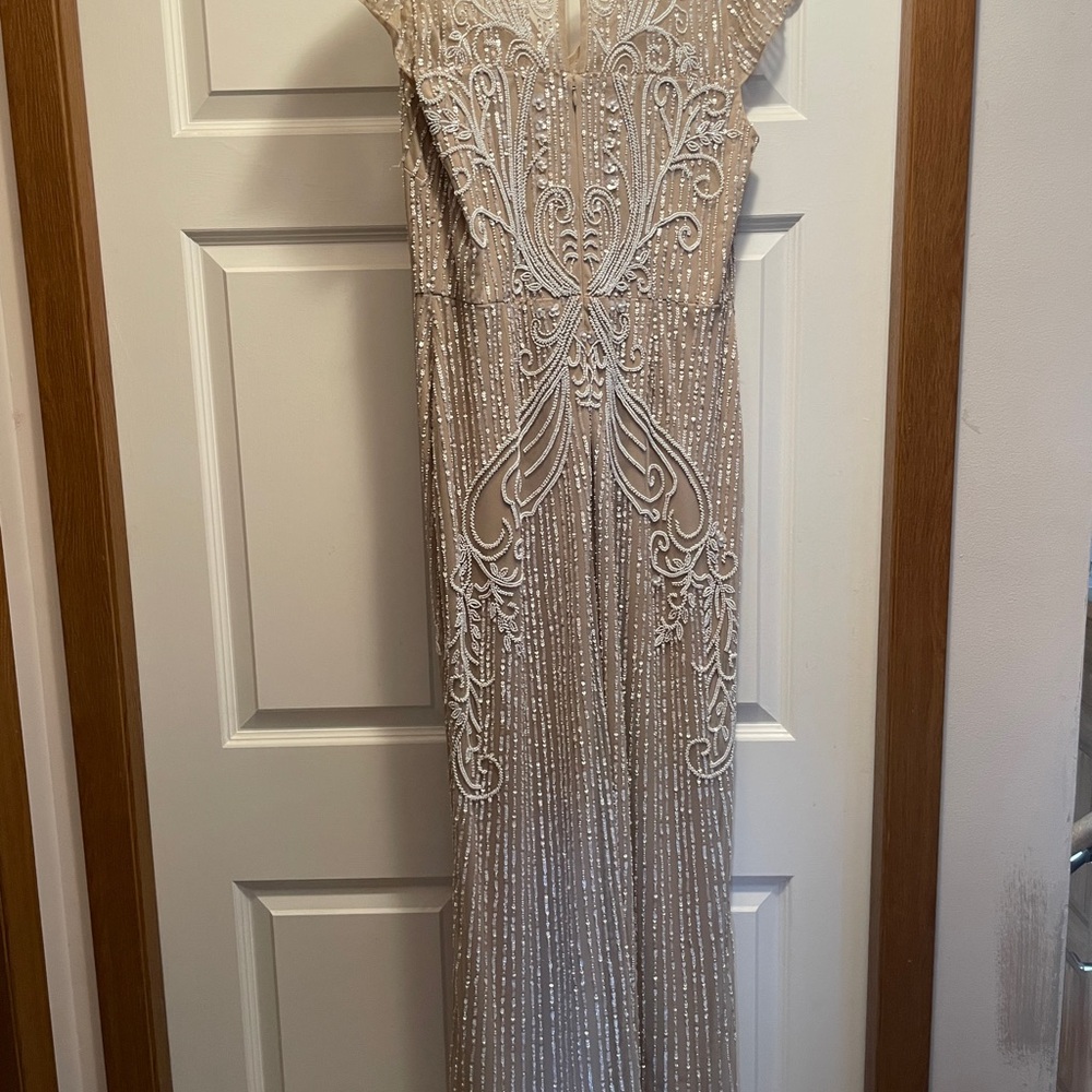 BHLDN Cream Fabric Gown